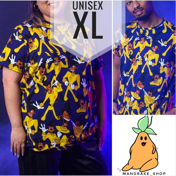 Disney Powerline Max Shirt - Cakeworthy XL AOP Goofy Movie Unisex - Picture 1 of 4